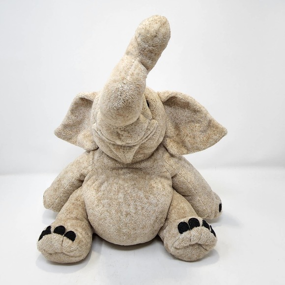 Cuddly Quarry Critters Beige Elephant Plush 10" Stuffed Animal Soft Toy Trunk Up - Picture 2 of 7